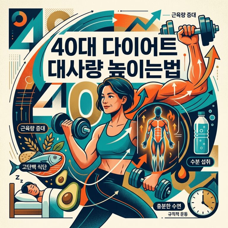 ai thumbnail poster 40대 다이어트 대사량 높이는법 1788264474